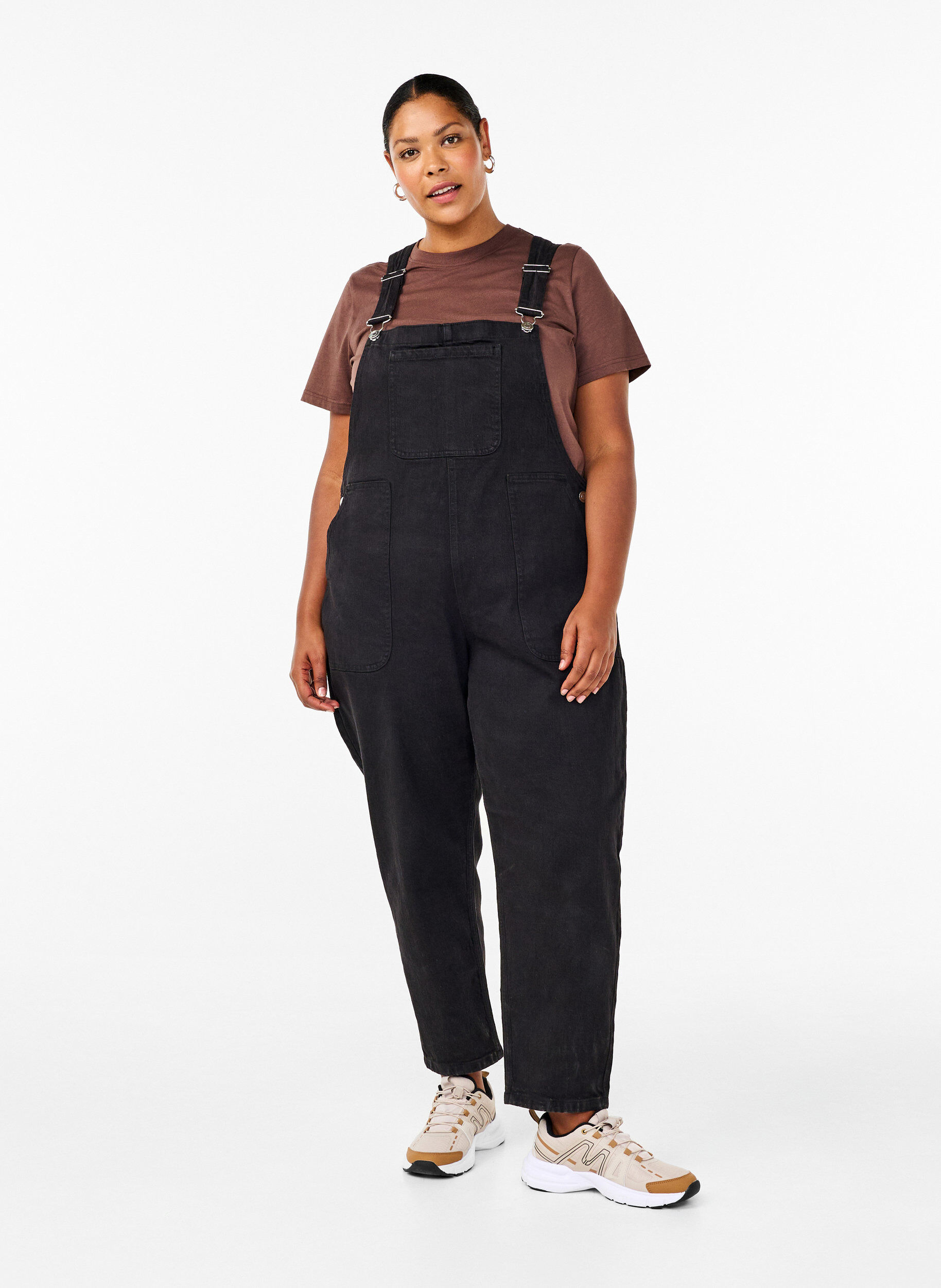 ZizziDenim overalls, Black, Model image number 0
