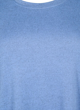 Gemêleerde blouse met knopen, Colony Blue Melange, Packshot image number 2