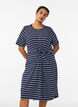 Robe en coton avec d&eacute;tail torsad&eacute;, Bleu, Model image number 0
