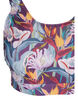 Bikinitop met print en ronde hals, Deep Tropical Print, Packshot image number 2
