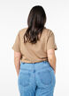 T-shirt met decoratieve details, Beige, Model image number 2