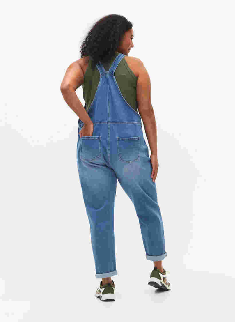 Salopette en jean, Blue denim, Model image number 1