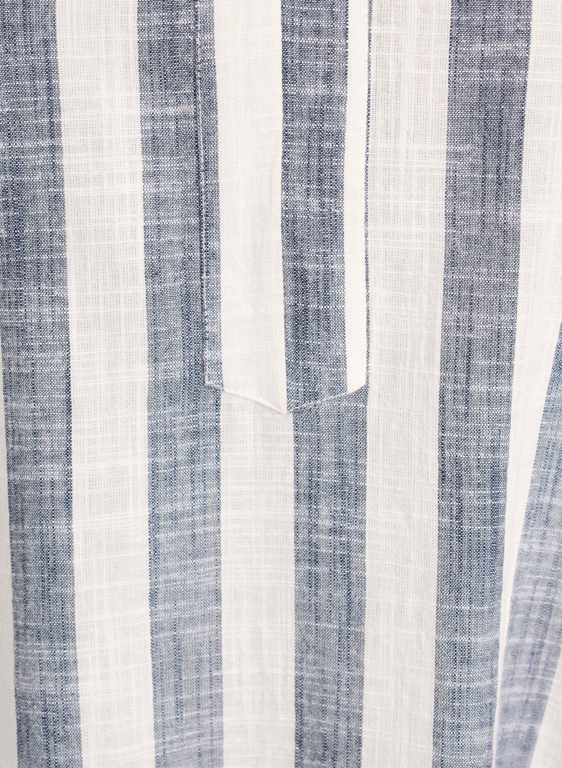ZizziTunique en coton avec un col en V, Bleu, Packshot image number 2