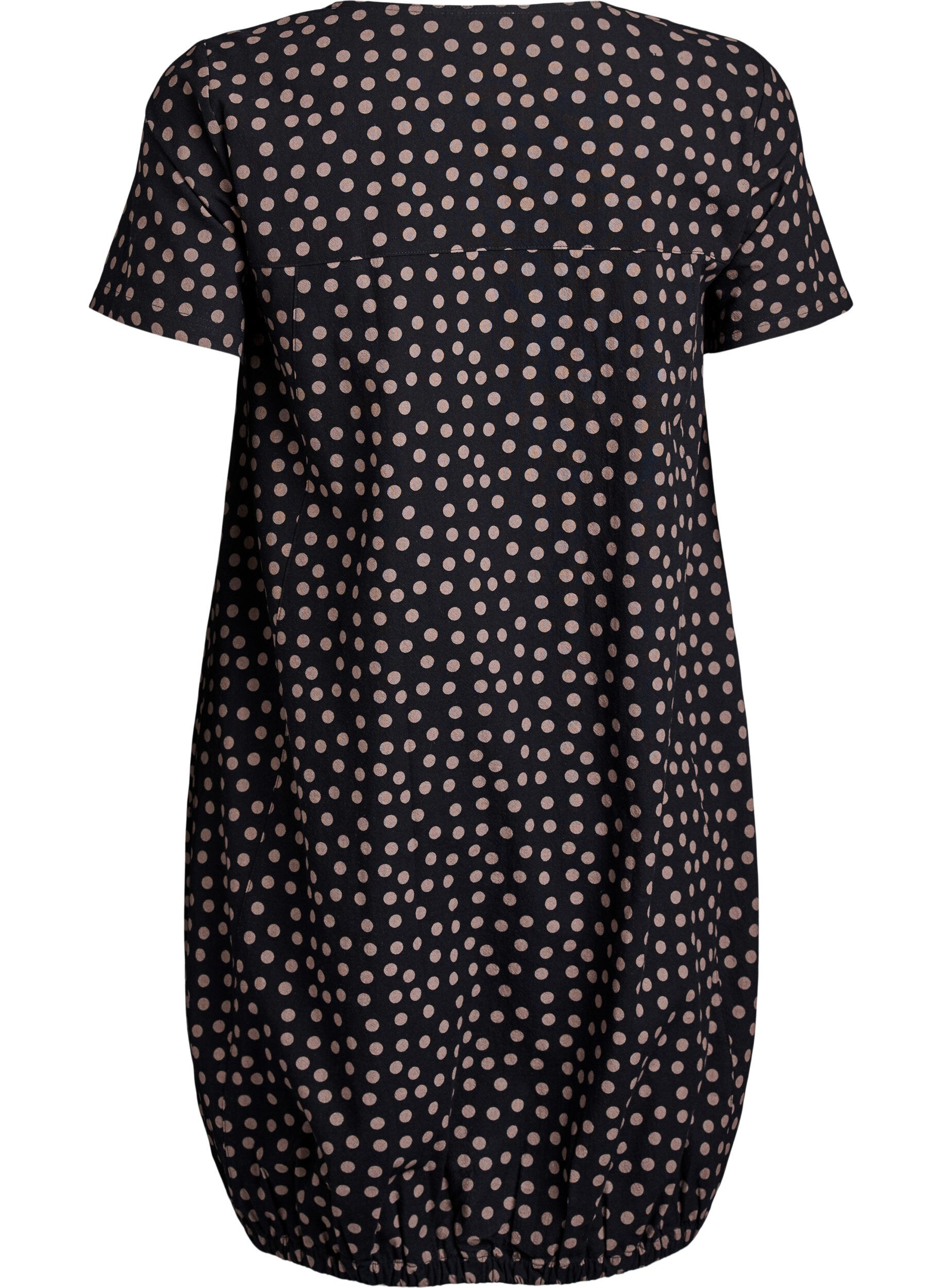 ZizziRobe en coton &agrave; manches courtes avec imprim&eacute;, Marron, Packshot image number 1