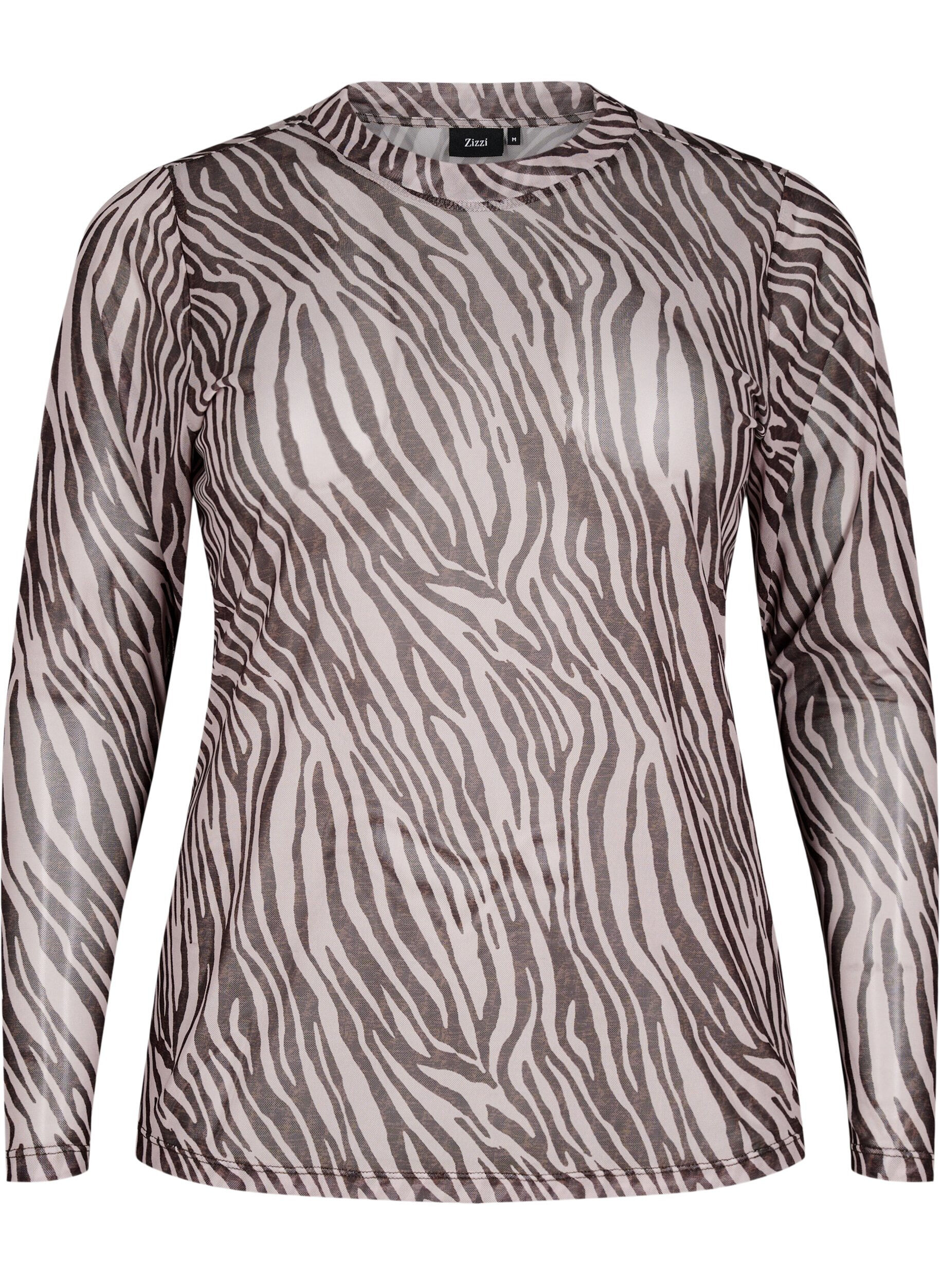 ZizziMesh blouse met stippen, Zwart, Packshot image number 0