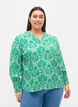 Bedrukte viscose top met smok, Jolly Green Oriental, Model image number 0