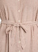 Robe midi sans manches &agrave; rayures en lin et viscose, Beige, Packshot image number 2