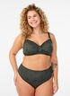 Braziliaanse bikinislip in gestructureerd mesh, Groen, Model image number 0