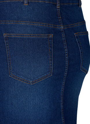 FLASH - Jupe en jean moulante, Dark Blue Denim, Packshot image number 3