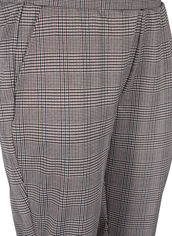 Pantalon court Maddison à carreaux, Beige Brown Check, Packshot image number 2