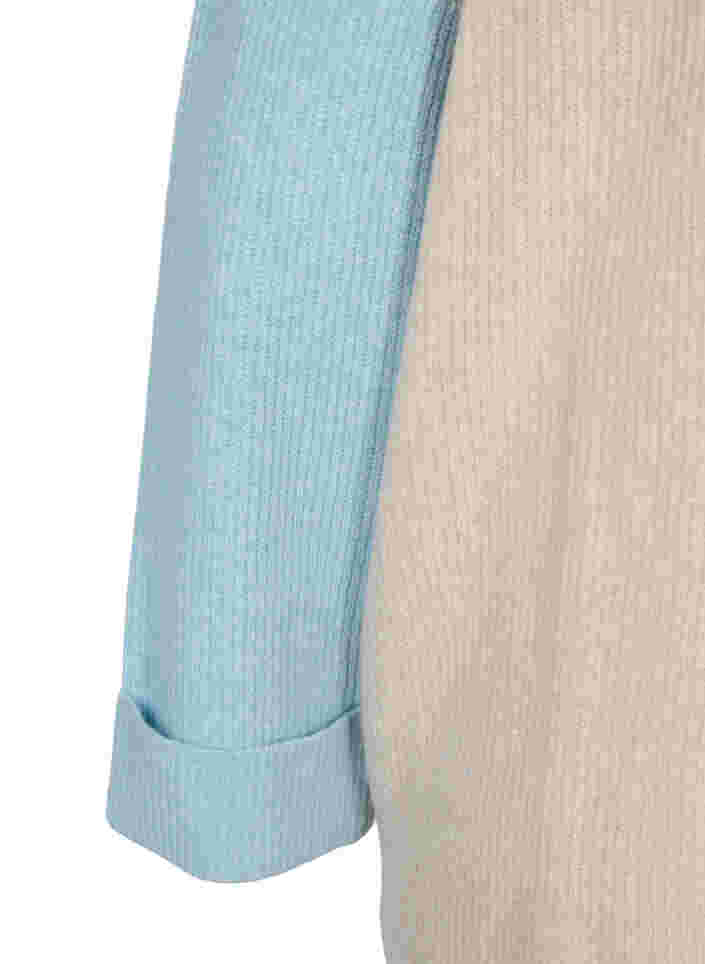Gebreid vest met color-block, Silt Green Mel. Comb, Packshot image number 3
