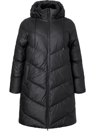 Veste d'hiver imperméable avec capuche détachable, Black, Packshot image number 0