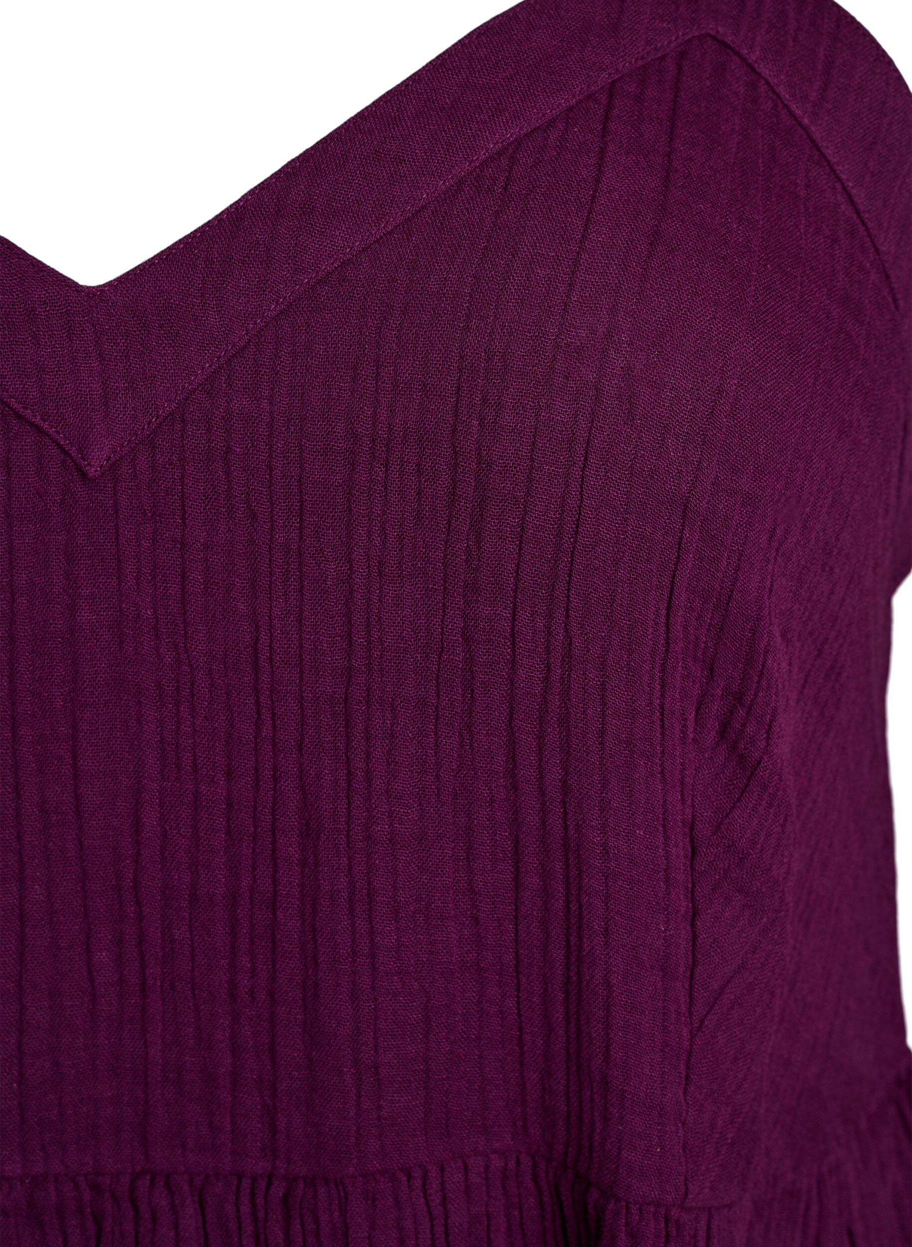 ZizziKatoenen strandjurk met spaghettibandjes, Paars, Packshot image number 2