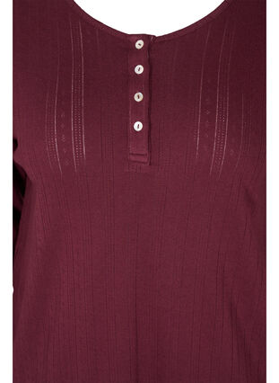 Haut de pyjama à manches longues en 100% coton, Port Royal, Packshot image number 2