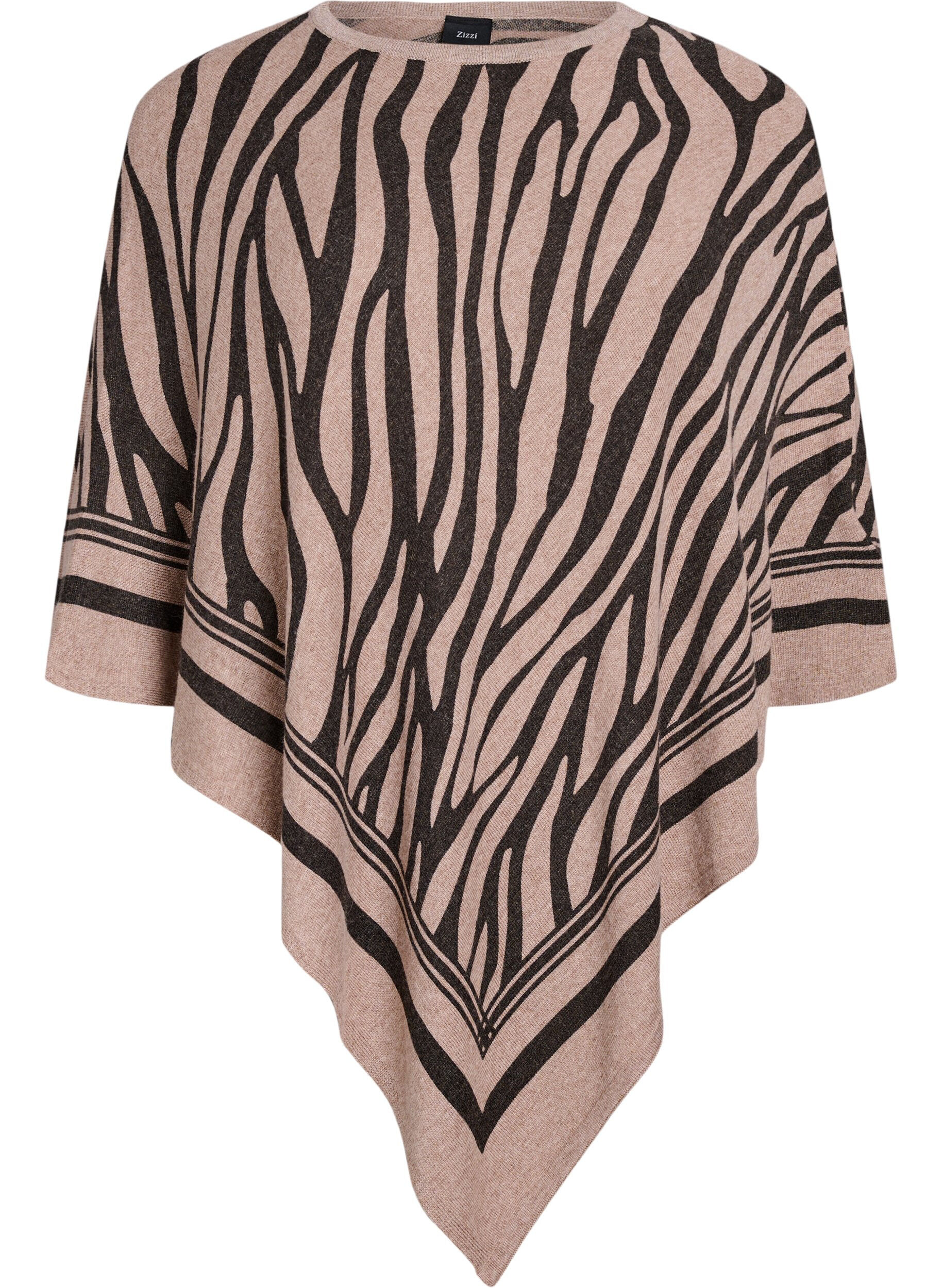 Fijngebreide poncho