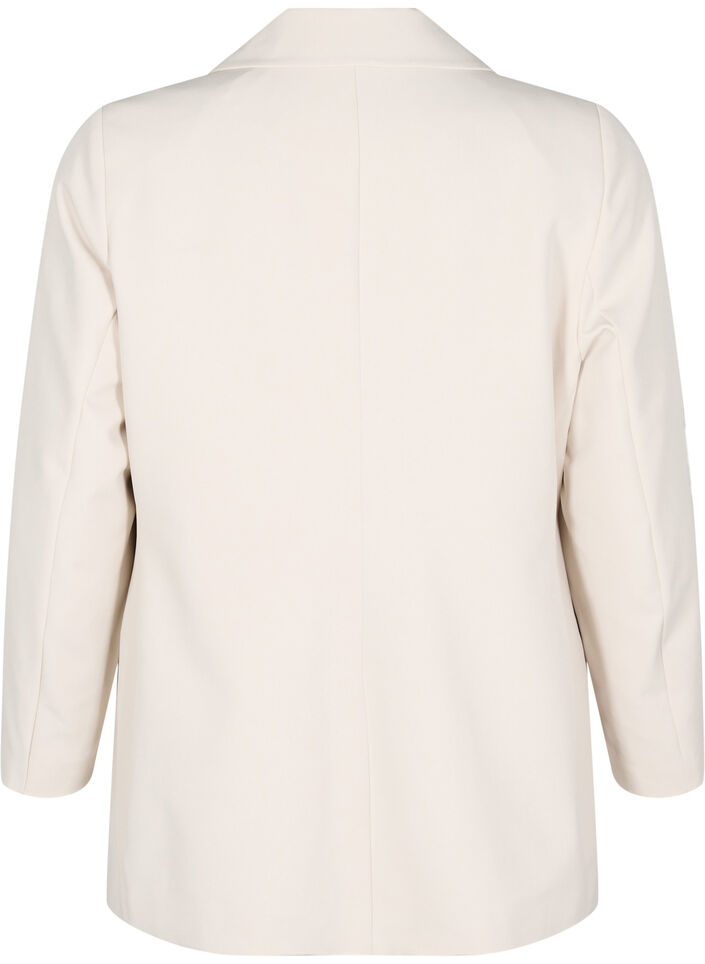 Klassieke blazer met knoopsluiting, Beige, Packshot image number 1