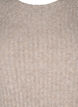 Ribgebreide jurk met split, Simply Taupe Mel., Packshot image number 2