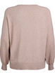 Breisel blouse met middennaad en raglan mouwen, Beige, Packshot image number 1