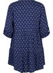Robe courte en mousseline de coton &agrave; motif, Bleu, Packshot image number 1