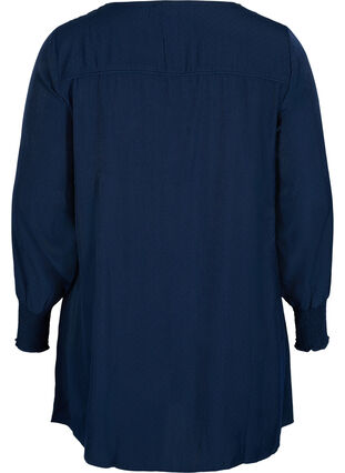 Tunique à manches longues avec blouse, Navy Blazer, Packshot image number 1