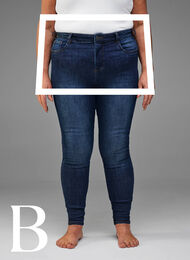 Super smalle jeans met hoge taille, Dark Blue, Model