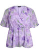 Chemise en mousseline &agrave; imprim&eacute; floral et manches courtes, Mauve, Packshot image number 0