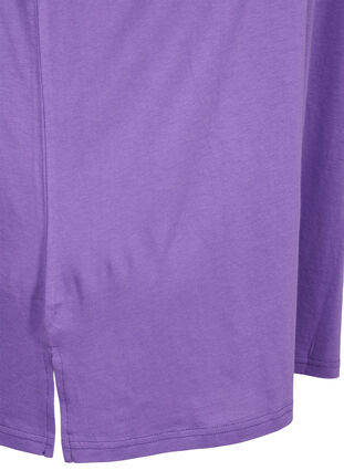 T-shirt à col en V surdimensionné de couleur unie, Deep Lavender, Packshot image number 3