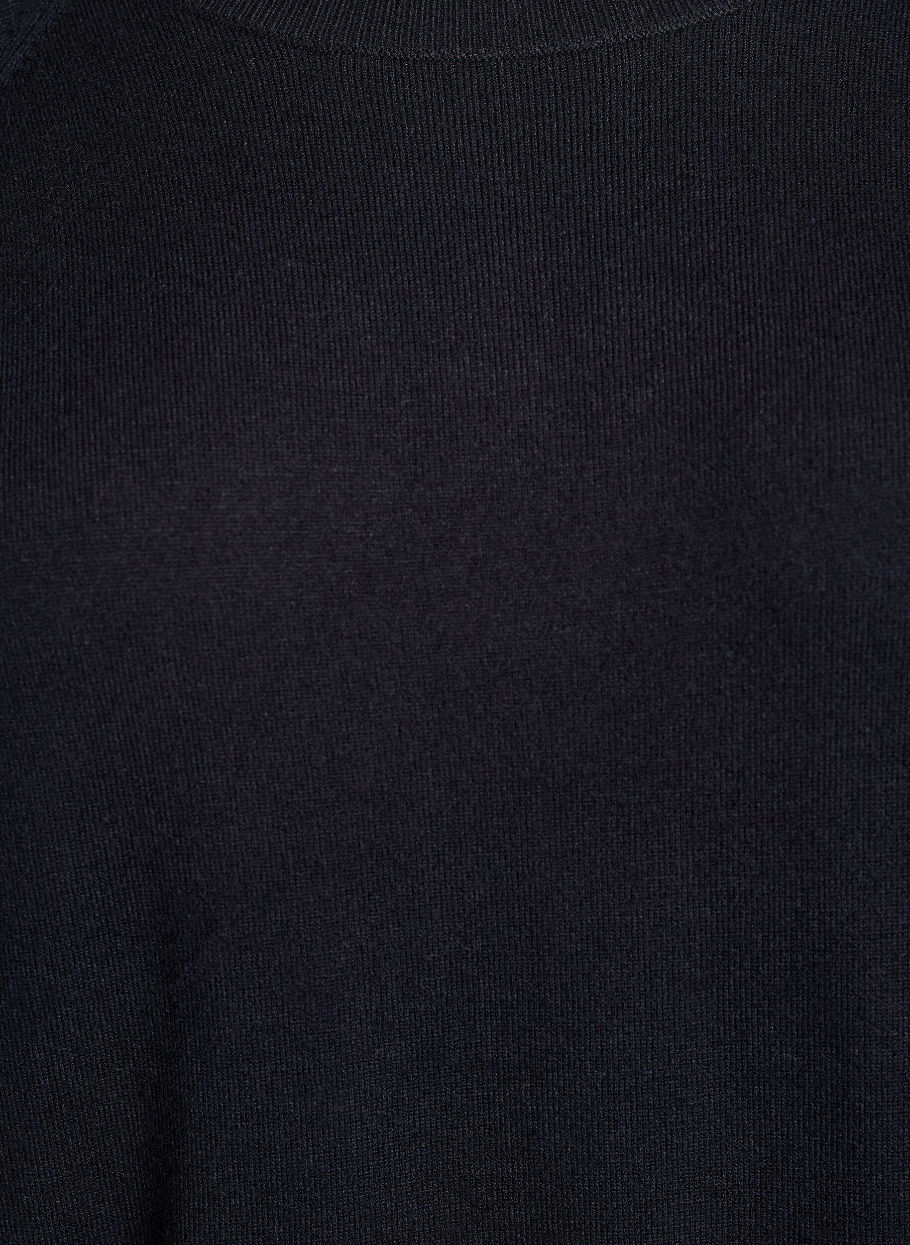 ZizziKorte gebreide jurk met raglanmouwen, Zwart, Packshot image number 2