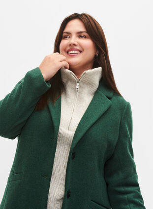 Manteau avec boutons et poches, Trekking Green Mel, Model image number 2