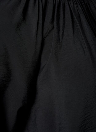 A-vormige viscose blouse met 3/4 mouwen, Black, Packshot image number 3