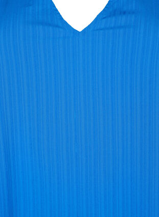 Blouse rayée à manches 1/2, Victoria blue, Packshot image number 2