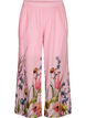 Pantalon &agrave; imprim&eacute; floral et coupe ample, Rose, Packshot image number 0