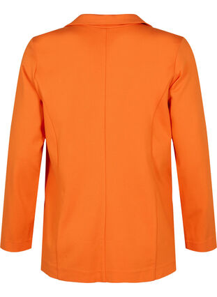 Basic blazer met knoop en sierzakken, Mandarin Orange, Packshot image number 1