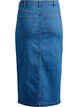 FLASH - Halflange denimrok met een voorsplit, Blauw, Packshot image number 1