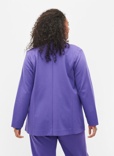 Blazer simple avec bouton et poches décoratives, Ultra Violet, Model image number 1