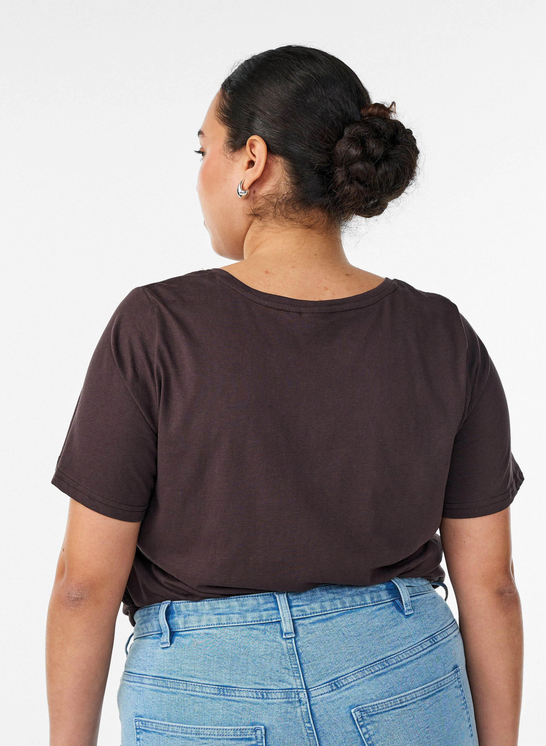 ZizziT-shirt met motief, Bruin, Model image number 2