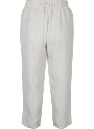 Cropped broek met streepjes, White Stripe, Packshot image number 1