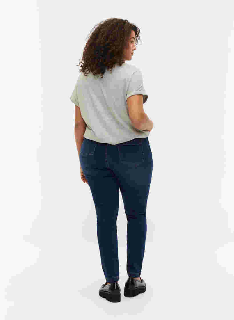 Extra hoog getailleerde Bea jeans met super slanke pasvorm, Blue denim, Model image number 1