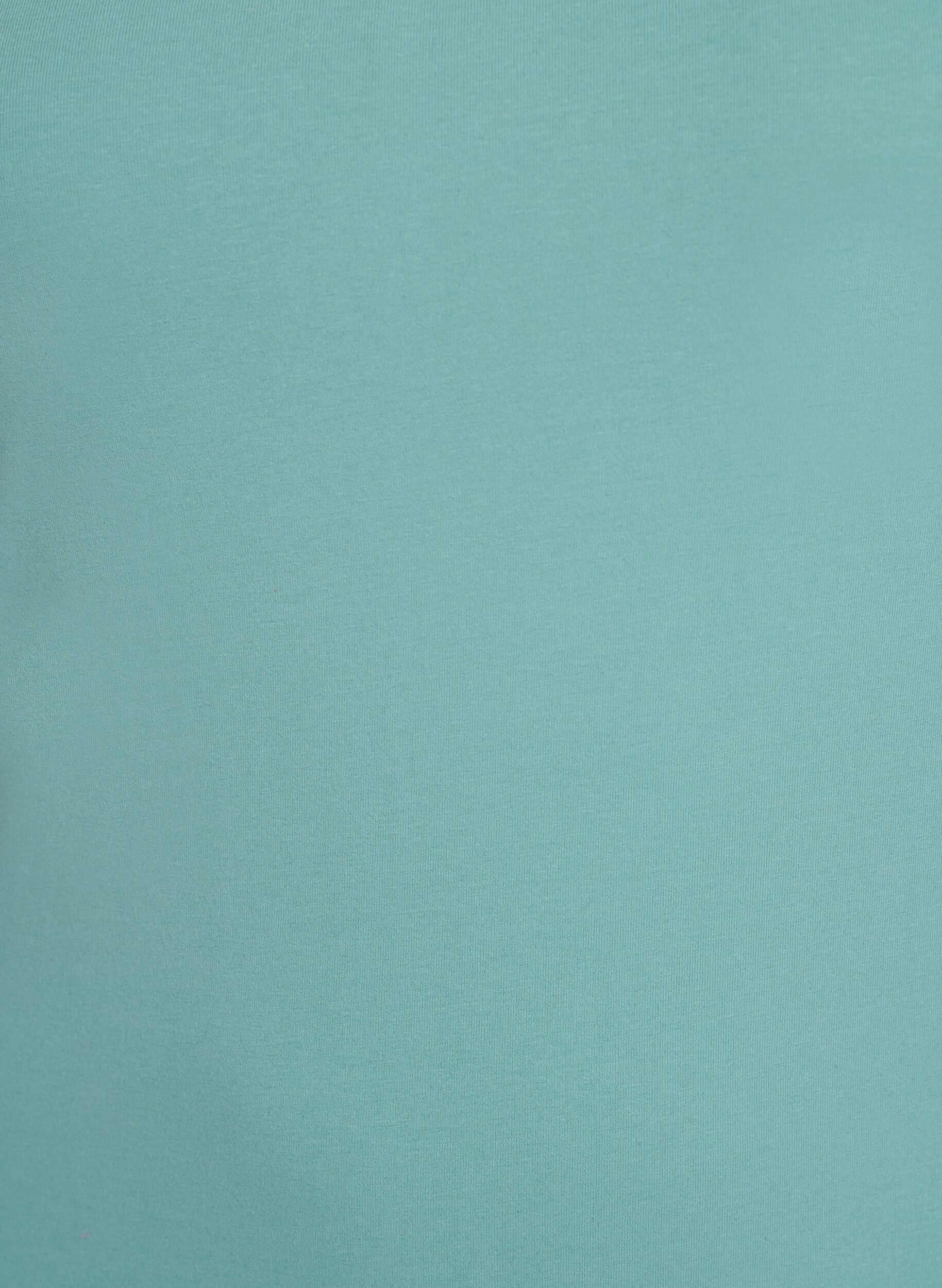 Zizzi Haut basic uni en coton, Vert, Packshot image number 2