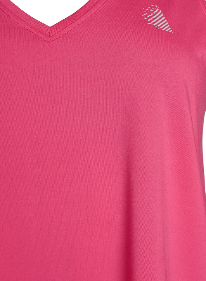 Workout top met V-hals, Pink, Packshot image number 2