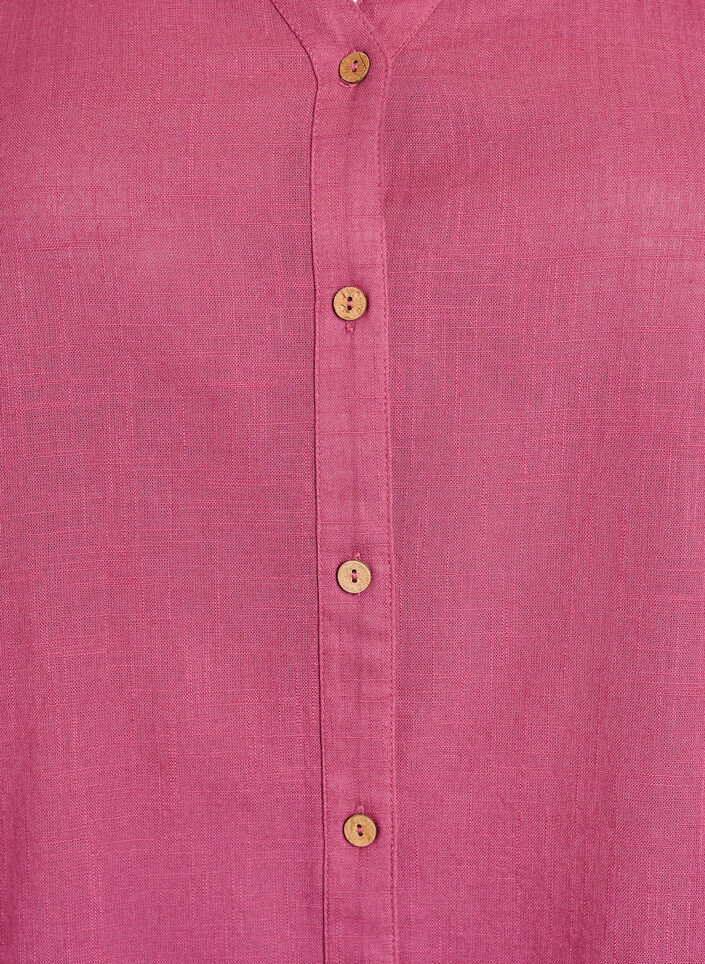 Katoenen blouse met een V-hals, Rood, Packshot image number 2