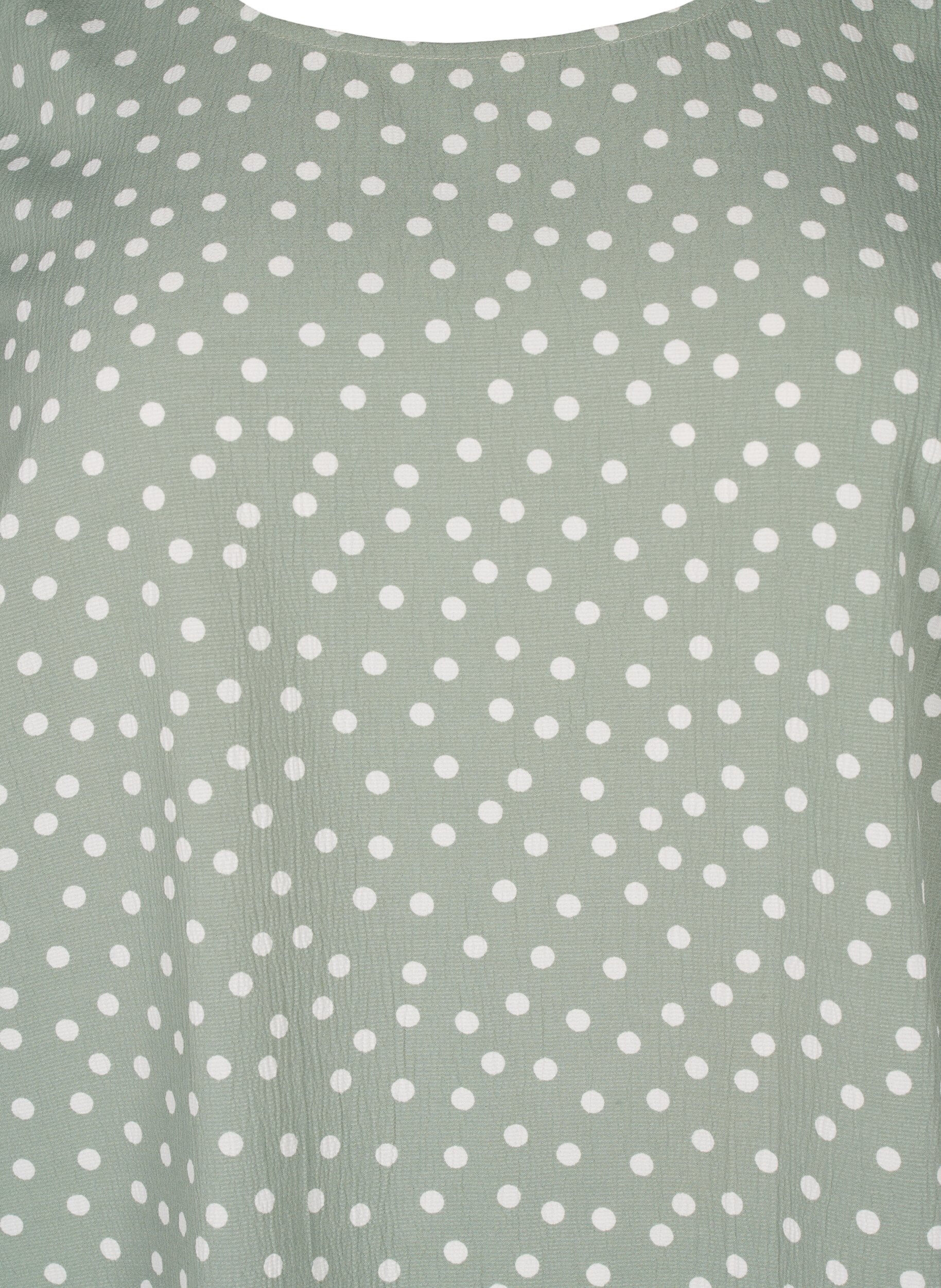 ZizziFLASH - Blouse met korte mouwen en print, Iceberg Green Dot, Packshot image number 2