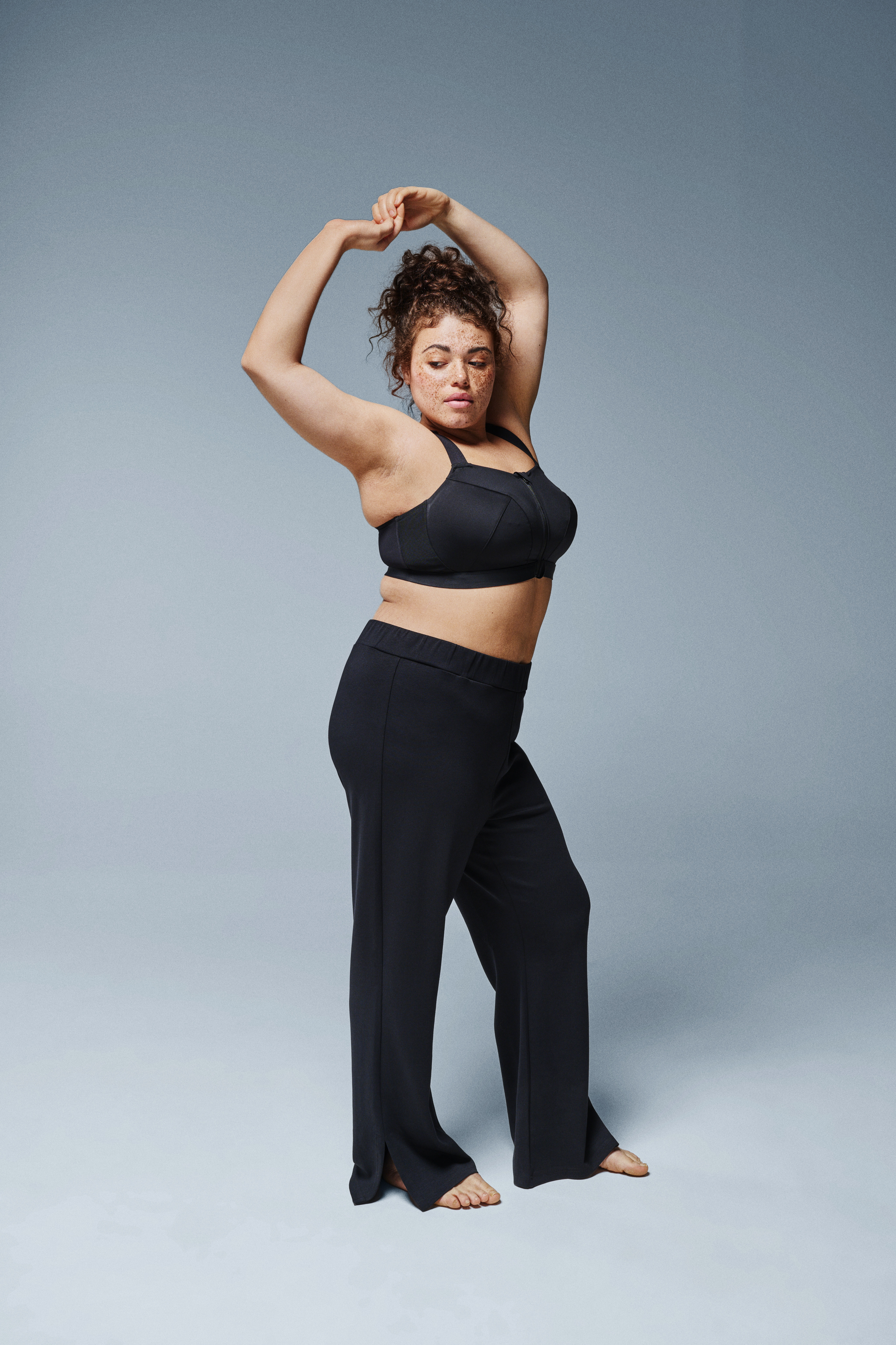 Zizzi Soutien-gorge de sport avec fermeture &agrave; l'avant et maintien &eacute;lev&eacute;, , Model