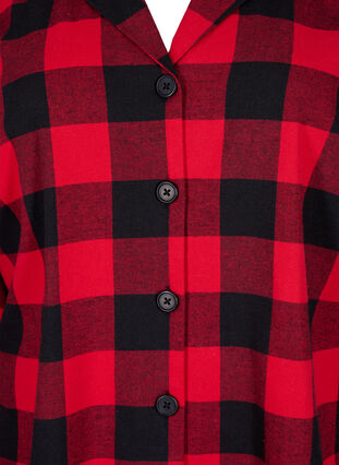 Chemise de nuit à carreaux avec col en V, Tango Red Check, Packshot image number 2