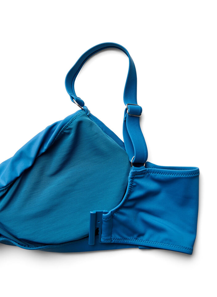 Soutien-gorge de bikini &agrave; armatures avec drap&eacute;, Bleu, Packshot image number 3