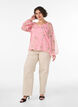 Chiffon blouse met bloemenprint en lange mouwen, Roze, Model image number 1