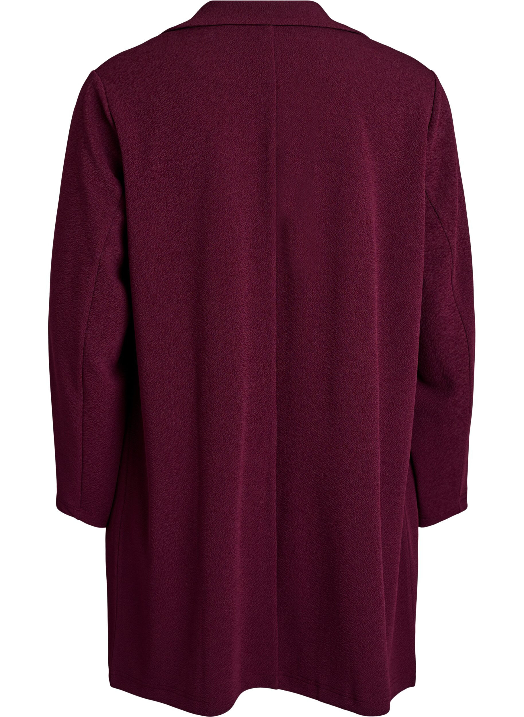 ZizziFLASH - Lange jas met zakken, Rood, Packshot image number 1