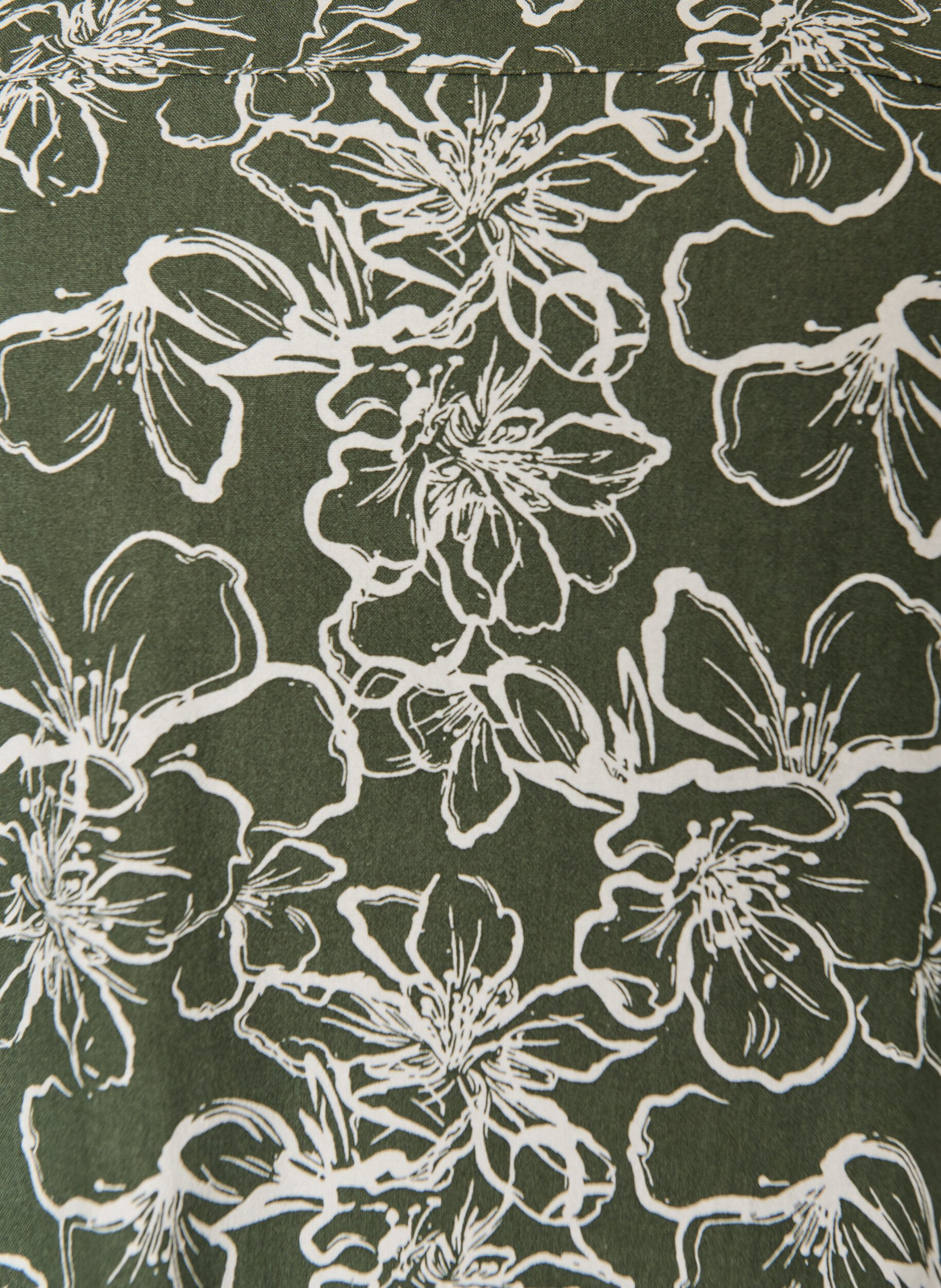 ZizziKatoenen jurk met korte mouwen en print, Groen, Packshot image number 2