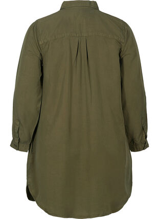 Lange blouse van lyocell, Tarmac, Packshot image number 1