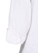 Blouse van katoen met v-hals, Bright White, Packshot image number 3